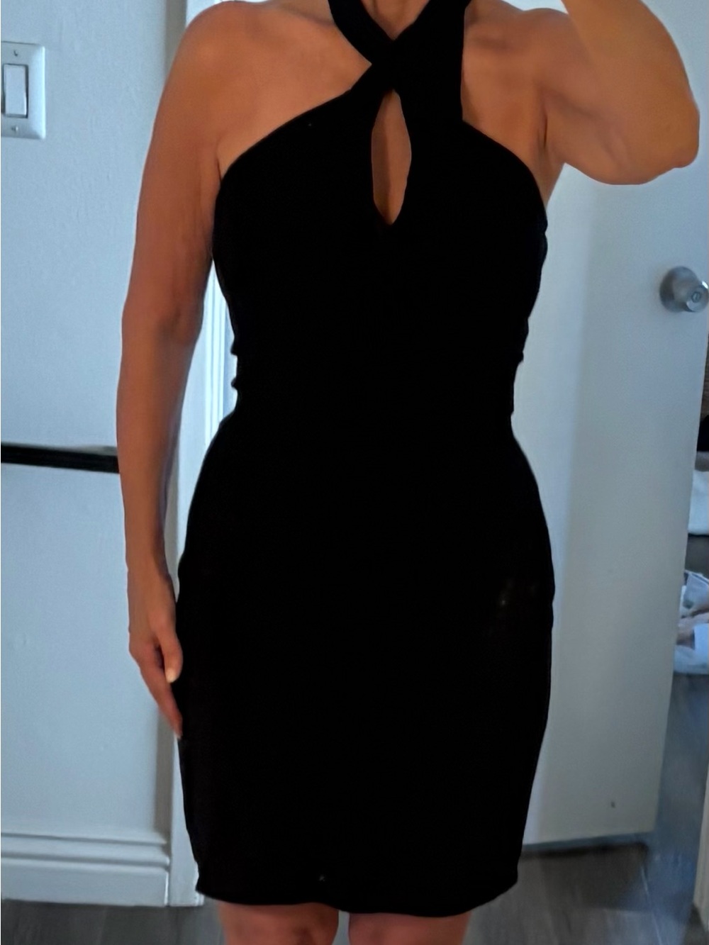 Laundry By Shelli Segal Black Halter Mini Dress